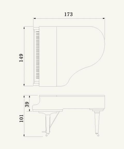 Piano de cola YAMAHA modelo C2X