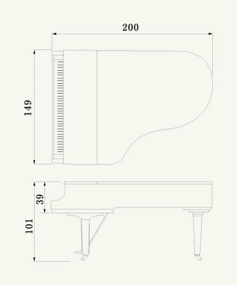 Piano de cola YAMAHA modelo C5X