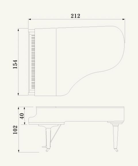 Piano de cola YAMAHA modelo C6X